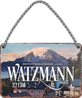 4252024212105 Schilderstore24 Schilderstore24 Blechschilder sind perfekt als Geschenk zu Weihnachten, Geburtstage, Feiern, Partys, Grillabende, Namenstag, Feiertag, Mädelsabend, Hochzeit. Jederzeit stilvoll im Wohnzimmer, Partykeller, Garage, Praxis, Büro, Café, Hauseingang Landschaften Orte Städte Länder Urlaub See berge burgen schloss tal denkmal freizeit meer	 ''Watzmann''		18x12cm