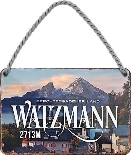 4252024212105 Schilderstore24 Schilderstore24 Blechschilder sind perfekt als Geschenk zu Weihnachten, Geburtstage, Feiern, Partys, Grillabende, Namenstag, Feiertag, Mädelsabend, Hochzeit. Jederzeit stilvoll im Wohnzimmer, Partykeller, Garage, Praxis, Büro, Café, Hauseingang Landschaften Orte Städte Länder Urlaub See berge burgen schloss tal denkmal freizeit meer	 ''Watzmann''		18x12cm