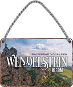 4252024212112 Schilderstore24 Schilderstore24 Blechschilder sind perfekt als Geschenk zu Weihnachten, Geburtstage, Feiern, Partys, Grillabende, Namenstag, Feiertag, Mädelsabend, Hochzeit. Jederzeit stilvoll im Wohnzimmer, Partykeller, Garage, Praxis, Büro, Café, Hauseingang Landschaften Orte Städte Länder Urlaub See berge burgen schloss tal denkmal freizeit meer	 ''Wendelstein''		18x12cm