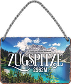4252024212143 Schilderstore24 Schilderstore24 Blechschilder sind perfekt als Geschenk zu Weihnachten, Geburtstage, Feiern, Partys, Grillabende, Namenstag, Feiertag, Mädelsabend, Hochzeit. Jederzeit stilvoll im Wohnzimmer, Partykeller, Garage, Praxis, Büro, Café, Hauseingang Landschaften Orte Städte Länder Urlaub See berge burgen schloss tal denkmal freizeit meer	 ''Zugspitze''		18x12cm