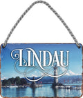 4252024211863 Schilderstore24 Schilderstore24 Blechschilder sind perfekt als Geschenk zu Weihnachten, Geburtstage, Feiern, Partys, Grillabende, Namenstag, Feiertag, Mädelsabend, Hochzeit. Jederzeit stilvoll im Wohnzimmer, Partykeller, Garage, Praxis, Büro, Café, Hauseingang Landschaften Orte Städte Länder Urlaub See berge burgen schloss tal denkmal freizeit meer	 ''Lindau''		18x12cm