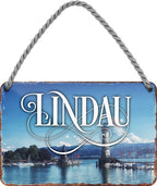 4252024211863 Schilderstore24 Schilderstore24 Blechschilder sind perfekt als Geschenk zu Weihnachten, Geburtstage, Feiern, Partys, Grillabende, Namenstag, Feiertag, Mädelsabend, Hochzeit. Jederzeit stilvoll im Wohnzimmer, Partykeller, Garage, Praxis, Büro, Café, Hauseingang Landschaften Orte Städte Länder Urlaub See berge burgen schloss tal denkmal freizeit meer	 ''Lindau''		18x12cm