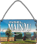 4252024211870 Schilderstore24 	Schilderstore24 Blechschilder sind perfekt als Geschenk zu Weihnachten, Geburtstage, Feiern, Partys, Grillabende, Namenstag, Feiertag, Mädelsabend, Hochzeit. Jederzeit stilvoll im Wohnzimmer, Partykeller, Garage, Praxis, Büro, Café, Hauseingang Landschaften Orte Städte Länder Urlaub See berge burgen schloss tal denkmal freizeit meer ''Mainau''		18x12cm