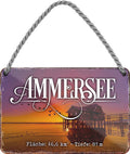 4252024211610 Schilderstore24 	Schilderstore24 Blechschilder sind perfekt als Geschenk zu Weihnachten, Geburtstage, Feiern, Partys, Grillabende, Namenstag, Feiertag, Mädelsabend, Hochzeit. Jederzeit stilvoll im Wohnzimmer, Partykeller, Garage, Praxis, Büro, Café, Hauseingang Landschaften Orte Städte Länder Urlaub See berge burgen schloss tal denkmal freizeit meer ''Ammersee''		18x12cm