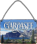 4252024211771 Schilderstore24 Schilderstore24 Blechschilder sind perfekt als Geschenk zu Weihnachten, Geburtstage, Feiern, Partys, Grillabende, Namenstag, Feiertag, Mädelsabend, Hochzeit. Jederzeit stilvoll im Wohnzimmer, Partykeller, Garage, Praxis, Büro, Café, Hauseingang Landschaften Orte Städte Länder Urlaub See berge burgen schloss tal denkmal freizeit meer	 ''Gardasee''		18x12cm