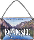 4252024211849 Schilderstore24 	Schilderstore24 Blechschilder sind perfekt als Geschenk zu Weihnachten, Geburtstage, Feiern, Partys, Grillabende, Namenstag, Feiertag, Mädelsabend, Hochzeit. Jederzeit stilvoll im Wohnzimmer, Partykeller, Garage, Praxis, Büro, Café, Hauseingang Landschaften Orte Städte Länder Urlaub See berge burgen schloss tal denkmal freizeit meer ''Königsee''		18x12cm