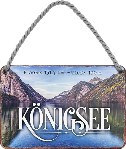 4252024211849 Schilderstore24 	Schilderstore24 Blechschilder sind perfekt als Geschenk zu Weihnachten, Geburtstage, Feiern, Partys, Grillabende, Namenstag, Feiertag, Mädelsabend, Hochzeit. Jederzeit stilvoll im Wohnzimmer, Partykeller, Garage, Praxis, Büro, Café, Hauseingang Landschaften Orte Städte Länder Urlaub See berge burgen schloss tal denkmal freizeit meer ''Königsee''		18x12cm