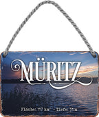 4252024211917 Schilderstore24 	Schilderstore24 Blechschilder sind perfekt als Geschenk zu Weihnachten, Geburtstage, Feiern, Partys, Grillabende, Namenstag, Feiertag, Mädelsabend, Hochzeit. Jederzeit stilvoll im Wohnzimmer, Partykeller, Garage, Praxis, Büro, Café, Hauseingang Landschaften Orte Städte Länder Urlaub See berge burgen schloss tal denkmal freizeit meer ''Müritz''		18x12cm