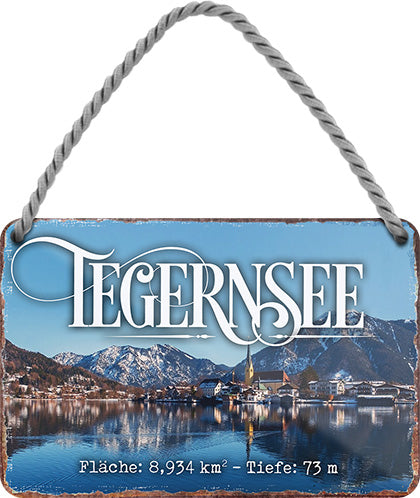 4252024212051 Schilderstore24 	Schilderstore24 Blechschilder sind perfekt als Geschenk zu Weihnachten, Geburtstage, Feiern, Partys, Grillabende, Namenstag, Feiertag, Mädelsabend, Hochzeit. Jederzeit stilvoll im Wohnzimmer, Partykeller, Garage, Praxis, Büro, Café, Hauseingang Landschaften Orte Städte Länder Urlaub See berge burgen schloss tal denkmal freizeit meer ''Tegernsee''		18x12cm