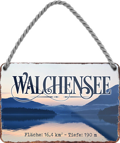 4252024212082 Schilderstore24 	Schilderstore24 Blechschilder sind perfekt als Geschenk zu Weihnachten, Geburtstage, Feiern, Partys, Grillabende, Namenstag, Feiertag, Mädelsabend, Hochzeit. Jederzeit stilvoll im Wohnzimmer, Partykeller, Garage, Praxis, Büro, Café, Hauseingang Landschaften Orte Städte Länder Urlaub See berge burgen schloss tal denkmal freizeit meer ''Walchensee''		18x12cm