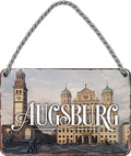 4252024212174 Schilderstore24 Schilderstore24 Blechschilder sind perfekt als Geschenk zu Weihnachten, Geburtstage, Feiern, Partys, Grillabende, Namenstag, Feiertag, Mädelsabend, Hochzeit. Jederzeit stilvoll im Wohnzimmer, Partykeller, Garage, Praxis, Büro, Café, Hauseingang Landschaften Orte Städte Länder Urlaub See berge burgen schloss tal denkmal freizeit meer	 ''Augsburg''		18x12cm