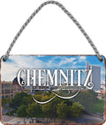 4252024212242 Schilderstore24 	Schilderstore24 Blechschilder sind perfekt als Geschenk zu Weihnachten, Geburtstage, Feiern, Partys, Grillabende, Namenstag, Feiertag, Mädelsabend, Hochzeit. Jederzeit stilvoll im Wohnzimmer, Partykeller, Garage, Praxis, Büro, Café, Hauseingang Landschaften Orte Städte Länder Urlaub See berge burgen schloss tal denkmal freizeit meer ''Chemnitz''		18x12cm