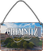 4252024212242 Schilderstore24 	Schilderstore24 Blechschilder sind perfekt als Geschenk zu Weihnachten, Geburtstage, Feiern, Partys, Grillabende, Namenstag, Feiertag, Mädelsabend, Hochzeit. Jederzeit stilvoll im Wohnzimmer, Partykeller, Garage, Praxis, Büro, Café, Hauseingang Landschaften Orte Städte Länder Urlaub See berge burgen schloss tal denkmal freizeit meer ''Chemnitz''		18x12cm