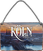 4252024212358 Schilderstore24 	Schilderstore24 Blechschilder sind perfekt als Geschenk zu Weihnachten, Geburtstage, Feiern, Partys, Grillabende, Namenstag, Feiertag, Mädelsabend, Hochzeit. Jederzeit stilvoll im Wohnzimmer, Partykeller, Garage, Praxis, Büro, Café, Hauseingang Landschaften Orte Städte Länder Urlaub See berge burgen schloss tal denkmal freizeit meer ''Köln''		18x12cm
