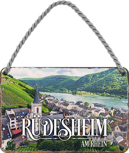 4252024212532 Schilderstore24 Schilderstore24 Blechschilder sind perfekt als Geschenk zu Weihnachten, Geburtstage, Feiern, Partys, Grillabende, Namenstag, Feiertag, Mädelsabend, Hochzeit. Jederzeit stilvoll im Wohnzimmer, Partykeller, Garage, Praxis, Büro, Café, Hauseingang Landschaften Orte Städte Länder Urlaub See berge burgen schloss tal denkmal freizeit meer	 ''Rüdesheim''		18x12cm