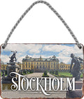 4252024212563 Schilderstore24 	Schilderstore24 Blechschilder sind perfekt als Geschenk zu Weihnachten, Geburtstage, Feiern, Partys, Grillabende, Namenstag, Feiertag, Mädelsabend, Hochzeit. Jederzeit stilvoll im Wohnzimmer, Partykeller, Garage, Praxis, Büro, Café, Hauseingang Landschaften Orte Städte Länder Urlaub See berge burgen schloss tal denkmal freizeit meer ''Stockholm''		18x12cm
