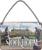4252024212563 Schilderstore24 	Schilderstore24 Blechschilder sind perfekt als Geschenk zu Weihnachten, Geburtstage, Feiern, Partys, Grillabende, Namenstag, Feiertag, Mädelsabend, Hochzeit. Jederzeit stilvoll im Wohnzimmer, Partykeller, Garage, Praxis, Büro, Café, Hauseingang Landschaften Orte Städte Länder Urlaub See berge burgen schloss tal denkmal freizeit meer ''Stockholm''		18x12cm