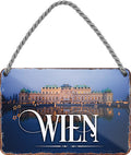 4252024212617 Schilderstore24 Schilderstore24 Blechschilder sind perfekt als Geschenk zu Weihnachten, Geburtstage, Feiern, Partys, Grillabende, Namenstag, Feiertag, Mädelsabend, Hochzeit. Jederzeit stilvoll im Wohnzimmer, Partykeller, Garage, Praxis, Büro, Café, Hauseingang Landschaften Orte Städte Länder Urlaub See berge burgen schloss tal denkmal freizeit meer	 ''Wien''		18x12cm