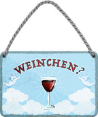 4252024201147 Schilderstore24 Schilderstore24 Blechschilder sind perfekt als Geschenk zu Weihnachten, Geburtstage, Feiern, Partys, Grillabende, Namenstag, Feiertag, Mädelsabend, Hochzeit. Jederzeit stilvoll im Wohnzimmer, Partykeller, Garage, Praxis, Büro, Café, Hauseingang Alkohol Cocktail Bier Sekt Getränk Bier Alkohol schnaps promille tequila   	 ''Weinchen''		18x12cm