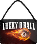 4252024208405 Schilderstore24 Schilderstore24 Blechschilder sind perfekt als Geschenk zu Weihnachten, Geburtstage, Feiern, Partys, Grillabende, Namenstag, Feiertag, Mädelsabend, Hochzeit. Jederzeit stilvoll im Wohnzimmer, Partykeller, Garage, Praxis, Büro, Café, Hauseingang Freizeit Sport Ballsport Aktivitäten bowling dart kegeln biken rad hobby	 ''Lucky 8 Ball''		18x12cm