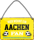 4252024203677 Schilderstore24 	Schilderstore24 Blechschilder sind perfekt als Geschenk zu Weihnachten, Geburtstage, Feiern, Partys, Grillabende, Namenstag, Feiertag, Mädelsabend, Hochzeit. Jederzeit stilvoll im Wohnzimmer, Partykeller, Garage, Praxis, Büro, Café, Hauseingang Fußball Mannschaft Verein Bolzen Ball sport liga kicken stadion freizeit ''Aachen Fan''		18x12cm