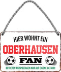 4252024204100 Schilderstore24 Schilderstore24 Blechschilder sind perfekt als Geschenk zu Weihnachten, Geburtstage, Feiern, Partys, Grillabende, Namenstag, Feiertag, Mädelsabend, Hochzeit. Jederzeit stilvoll im Wohnzimmer, Partykeller, Garage, Praxis, Büro, Café, Hauseingang Fußball Mannschaft Verein Bolzen Ball sport liga kicken stadion freizeit	 ''Oberhausen Fan''		18x12cm