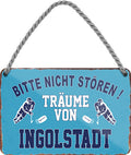 4252024212815 Schilderstore24 Schilderstore24 Blechschilder sind perfekt als Geschenk zu Weihnachten, Geburtstage, Feiern, Partys, Grillabende, Namenstag, Feiertag, Mädelsabend, Hochzeit. Jederzeit stilvoll im Wohnzimmer, Partykeller, Garage, Praxis, Büro, Café, Hauseingang Hockey Eishockey Liga Teamsport Verein Puck sport mannschaft schläger eislaufen schlittschuhe	 ''Träume von Ingolstadt''		18x12cm
