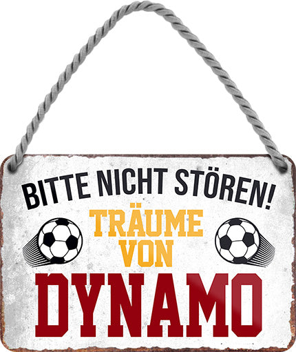 4252024204278 Schilderstore24 Schilderstore24 Blechschilder sind perfekt als Geschenk zu Weihnachten, Geburtstage, Feiern, Partys, Grillabende, Namenstag, Feiertag, Mädelsabend, Hochzeit. Jederzeit stilvoll im Wohnzimmer, Partykeller, Garage, Praxis, Büro, Café, Hauseingang Fußball Mannschaft Verein Bolzen Ball sport liga kicken stadion freizeit	 ''Träume von Dynamo''		18x12cm