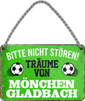 4252024204490 Schilderstore24 	Schilderstore24 Blechschilder sind perfekt als Geschenk zu Weihnachten, Geburtstage, Feiern, Partys, Grillabende, Namenstag, Feiertag, Mädelsabend, Hochzeit. Jederzeit stilvoll im Wohnzimmer, Partykeller, Garage, Praxis, Büro, Café, Hauseingang Fußball Mannschaft Verein Bolzen Ball sport liga kicken stadion freizeit ''Träume von Mönchengladbach''		18x12cm