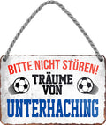 4252024204636 Schilderstore24 Schilderstore24 Blechschilder sind perfekt als Geschenk zu Weihnachten, Geburtstage, Feiern, Partys, Grillabende, Namenstag, Feiertag, Mädelsabend, Hochzeit. Jederzeit stilvoll im Wohnzimmer, Partykeller, Garage, Praxis, Büro, Café, Hauseingang Fußball Mannschaft Verein Bolzen Ball sport liga kicken stadion freizeit	 ''Träume von Unterhaching''		18x12cm