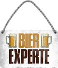 Geschenk Weihnachten, 4252024201338	Schilderstore24 	 ''Bier Experte'' Geburtstage, Feiern, Partys, Grillabende, Namenstag, Feiertag, Mädelsabend, Hochzeit Wohnzimmer, Partykeller, Garage, Praxis, Büro, Café, Hauseingang Alkohol Kasten Bier Saufen Getränk Bier Alkohol schaumkrone promille hopfen