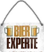 Geschenk Weihnachten, 4252024201338	Schilderstore24 	 ''Bier Experte'' Geburtstage, Feiern, Partys, Grillabende, Namenstag, Feiertag, Mädelsabend, Hochzeit Wohnzimmer, Partykeller, Garage, Praxis, Büro, Café, Hauseingang Alkohol Kasten Bier Saufen Getränk Bier Alkohol schaumkrone promille hopfen