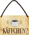 4252024203035Geschenk zu Weihnachten, Geburtstage, Feiern, Partys, Grillabende, Namenstag, Feiertag, Mädelsabend, Hochzeit Wohnzimmer, Partykeller, Garage, Praxis, Büro, Café, Hauseingang Lebensmittel Kaffee Kuchen Tee Grill crepes teigware süßigkeit essen grill wurst	Schilderstore24 	 ''Käffchen (Braun)''
