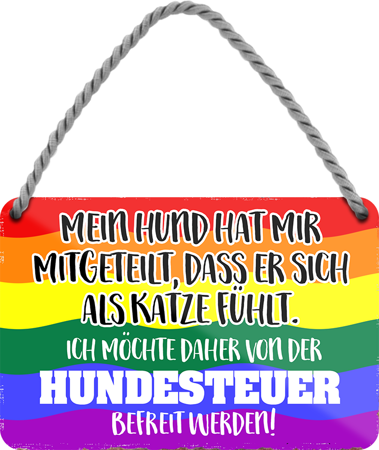 4252024206234	Geschenk zu Weihnachten, Geburtstage, Feiern, Partys, Grillabende, Namenstag, Feiertag, Mädelsabend, Hochzeit Wohnzimmer, Partykeller, Garage, Praxis, Büro, Café, Hauseingang Haustier Tier Freund knuddelig Zuhause Katze Hund Hamster Meerschwein haustierSchilderstore24 	 ''Mein Hund hat mir mitgeteilt Katze (Bunt)''