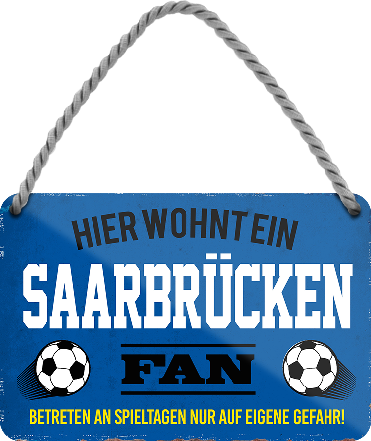4252024204827	Schilderstore24 Blechschilder sind perfekt als Geschenk zu Weihnachten, Geburtstage, Feiern, Partys, Grillabende, Namenstag, Feiertag, Mädelsabend, Hochzeit. Jederzeit stilvoll im Wohnzimmer, Partykeller, Garage, Praxis, Büro, Café, Hauseingang Fußball Mannschaft Verein Bolzen Ball sport liga kicken stadion freizeit Schilderstore24 	 ''Saarbrücken Fan''