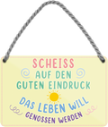 4252024211252 Schilderstore24 Blechschilder sind perfekt als Geschenk zu Weihnachten, Geburtstage, Feiern, Partys, Grillabende, Namenstag, Feiertag, Mädelsabend, Hochzeit. Jederzeit stilvoll im Wohnzimmer, Partykeller, Garage, Praxis, Büro, Café, Hauseingang Sarkasmus Ironie Funny Schwarzer Humor faul dumm fun rente lästern teufel