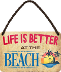 4252024208047 Schilderstore24 ''Life is better Beach'' Schilderstore24 Blechschilder sind perfekt als Geschenk zu Weihnachten, Geburtstage, Feiern, Partys, Grillabende, Namenstag, Feiertag, Mädelsabend, Hochzeit. Jederzeit stilvoll im Wohnzimmer, Partykeller, Garage, Praxis, Büro, Café, Hauseingang Landschaften Orte Städte Länder Urlaub See berge burgen schloss tal denkmal freizeit meer
