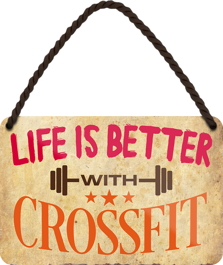 4252024208528 Schilderstore24 ''Life is better Crossfit'' Schilderstore24 Blechschilder sind perfekt als Geschenk zu Weihnachten, Geburtstage, Feiern, Partys, Grillabende, Namenstag, Feiertag, Mädelsabend, Hochzeit. Jederzeit stilvoll im Wohnzimmer, Partykeller, Garage, Praxis, Büro, Café, Hauseingang Freizeit Sport Ballsport Aktivitäten bowling dart kegeln biken rad hobby