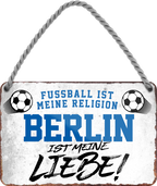 4252024204902	Geschenk zu Weihnachten, Geburtstage, Feiern, Partys, Grillabende, Namenstag, Feiertag, Mädelsabend, Hochzeit Wohnzimmer, Partykeller, Garage, Praxis, Büro, Café, Hauseingang Fußball Mannschaft Verein Bolzen Ball sport liga kicken stadion freizeitSchilderstore24 	 ''Berlin ist meine Liebe!''
