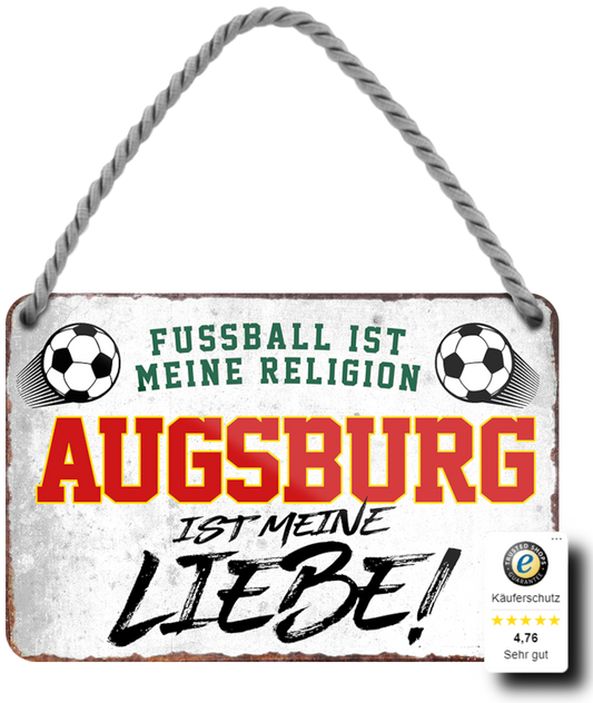 Blechschilder ''Fußball 2 von 5'' Bayern Dortmund Freiburg Köln Mönchengladbach Pauli uvm 18x12cm