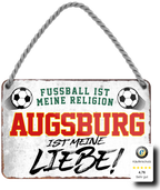 Blechschilder ''Fußball 2 von 5'' Bayern Dortmund Freiburg Köln Mönchengladbach Pauli uvm 18x12cm