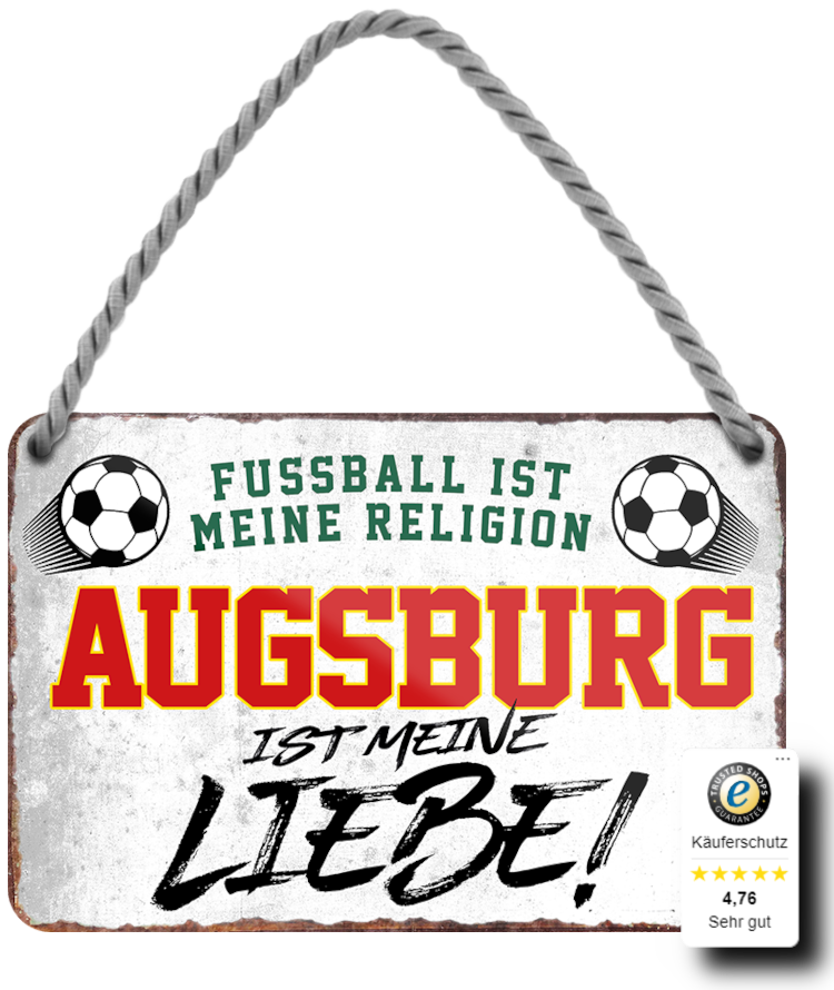 Blechschilder ''Fußball 2 von 5'' Bayern Dortmund Freiburg Köln Mönchengladbach Pauli uvm 18x12cm