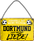 4252024228830Geschenk zu Weihnachten, Geburtstage, Feiern, Partys, Grillabende, Namenstag, Feiertag, Mädelsabend, Hochzeit Wohnzimmer, Partykeller, Garage, Praxis, Büro, Café, Hauseingang Fußball Mannschaft Verein Bolzen Ball sport liga kicken stadion freizeit	Schilderstore24 	 ''Dortmund ist meine Liebe!''