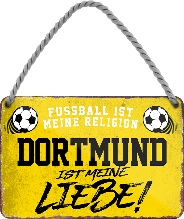 4252024228830Geschenk zu Weihnachten, Geburtstage, Feiern, Partys, Grillabende, Namenstag, Feiertag, Mädelsabend, Hochzeit Wohnzimmer, Partykeller, Garage, Praxis, Büro, Café, Hauseingang Fußball Mannschaft Verein Bolzen Ball sport liga kicken stadion freizeit	Schilderstore24 	 ''Dortmund ist meine Liebe!''