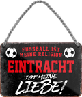 4252024204988Geschenk zu Weihnachten, Geburtstage, Feiern, Partys, Grillabende, Namenstag, Feiertag, Mädelsabend, Hochzeit Wohnzimmer, Partykeller, Garage, Praxis, Büro, Café, Hauseingang Fußball Mannschaft Verein Bolzen Ball sport liga kicken stadion freizeit	Schilderstore24 	 ''Eintracht ist meine Liebe!''