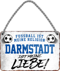 4252024204957	Geschenk zu Weihnachten, Geburtstage, Feiern, Partys, Grillabende, Namenstag, Feiertag, Mädelsabend, Hochzeit Wohnzimmer, Partykeller, Garage, Praxis, Büro, Café, Hauseingang Fußball Mannschaft Verein Bolzen Ball sport liga kicken stadion freizeitSchilderstore24 	 ''Darmstadt ist meine Liebe!''