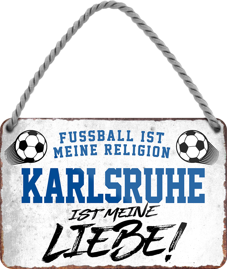 4252024205121	Geschenk zu Weihnachten, Geburtstage, Feiern, Partys, Grillabende, Namenstag, Feiertag, Mädelsabend, Hochzeit Wohnzimmer, Partykeller, Garage, Praxis, Büro, Café, Hauseingang Fußball Mannschaft Verein Bolzen Ball sport liga kicken stadion freizeitSchilderstore24 	 ''Karlsruhe ist meine Liebe!''