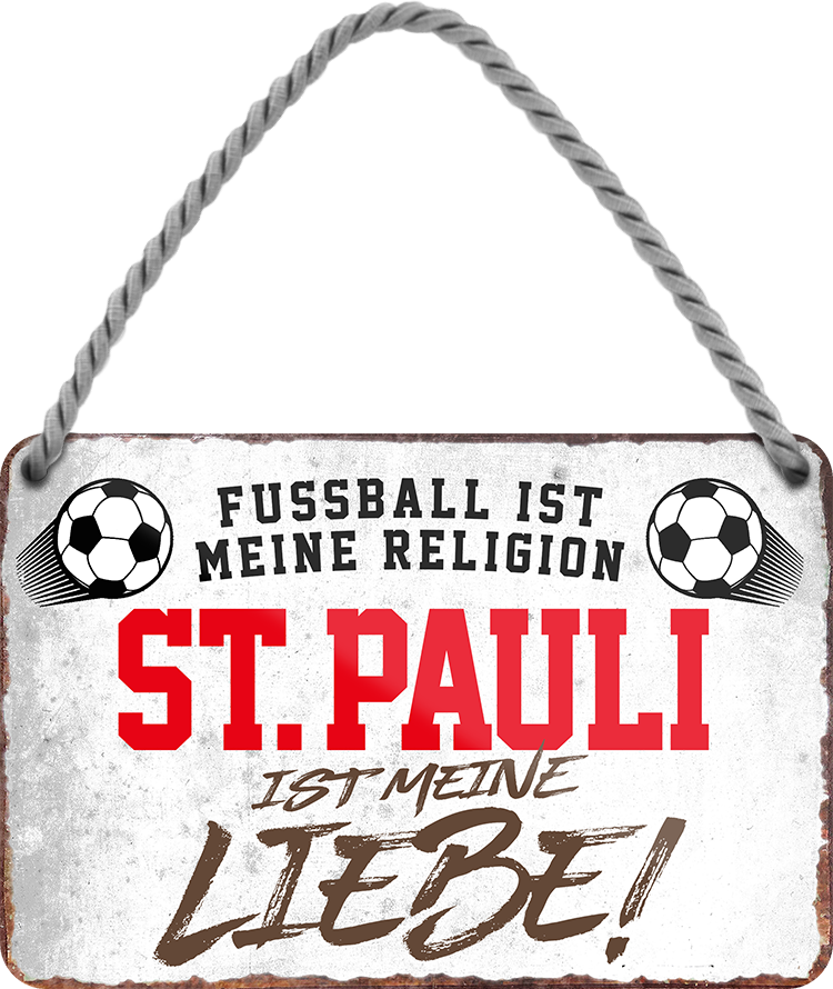 4252024205305	Schilderstore24 	 ''ST. Pauli ist meine Liebe!'' Schilderstore24 Blechschilder sind perfekt als Geschenk zu Weihnachten, Geburtstage, Feiern, Partys, Grillabende, Namenstag, Feiertag, Mädelsabend, Hochzeit. Jederzeit stilvoll im Wohnzimmer, Partykeller, Garage, Praxis, Büro, Café, Hauseingang Fußball Mannschaft Verein Bolzen Ball sport liga kicken stadion freizeit