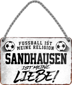 4252024205282Geschenk zu Weihnachten, Geburtstage, Feiern, Partys, Grillabende, Namenstag, Feiertag, Mädelsabend, Hochzeit Wohnzimmer, Partykeller, Garage, Praxis, Büro, Café, Hauseingang Fußball Mannschaft Verein Bolzen Ball sport liga kicken stadion freizeit	Schilderstore24 	 ''Sandhausen ist meine Liebe!''