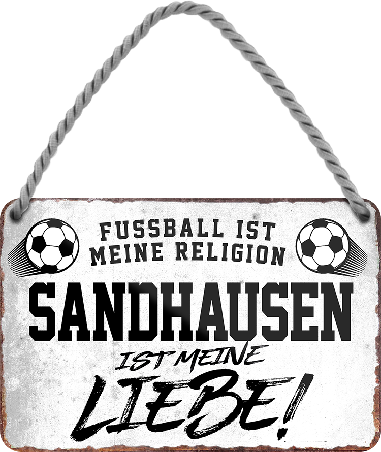 4252024205282	Schilderstore24 	 ''Sandhausen ist meine Liebe!'' Schilderstore24 Blechschilder sind perfekt als Geschenk zu Weihnachten, Geburtstage, Feiern, Partys, Grillabende, Namenstag, Feiertag, Mädelsabend, Hochzeit. Jederzeit stilvoll im Wohnzimmer, Partykeller, Garage, Praxis, Büro, Café, Hauseingang Fußball Mannschaft Verein Bolzen Ball sport liga kicken stadion freizeit